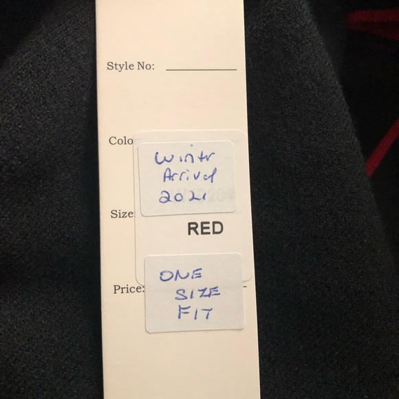 Today’s Designer black/red knit ruana poncho One Size - Picture 3 of 4